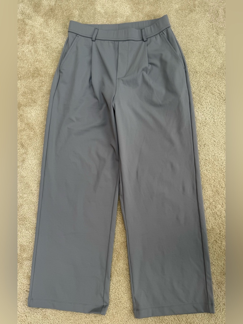 Halara Women’s Sz M Flex Day Stretch High Waisted Work Pants in Med Gray.